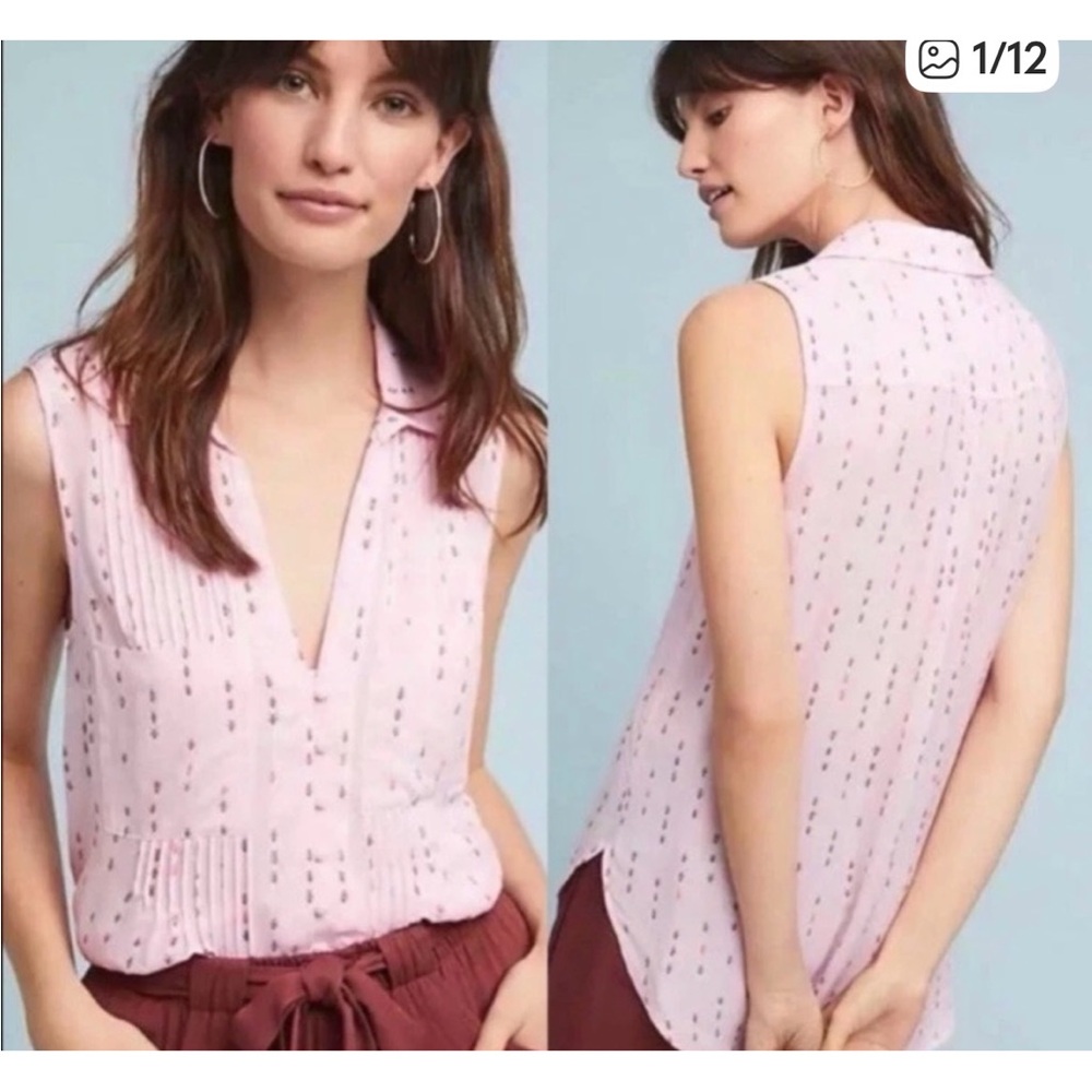 Anthropologie “conversation” tank
